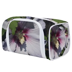 Purple Mallow Flower Toiletries Pouch from ArtsNow.com