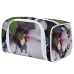 Purple Mallow Flower Toiletries Pouch