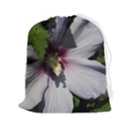 Purple Mallow Flower Drawstring Pouch (2XL)