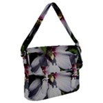 Purple Mallow Flower Buckle Messenger Bag