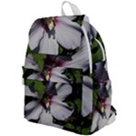 Purple Mallow Flower Top Flap Backpack