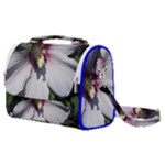 Purple Mallow Flower Satchel Shoulder Bag