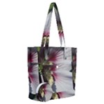 Purple Mallow Flower Everyday Shoulder Bag with Pouch Bag