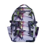 Purple Mallow Flower Carry-on Double Buckle Travel Backpack