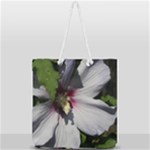 Purple Mallow Flower Full Print Rope Handle Tote (Large)