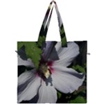 Purple Mallow Flower Canvas Travel Bag