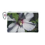 Purple Mallow Flower Canvas Cosmetic Bag (Medium)