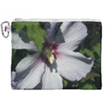 Purple Mallow Flower Canvas Cosmetic Bag (XXL)