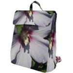 Purple Mallow Flower Flap Top Backpack