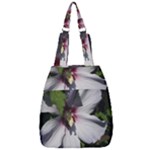 Purple Mallow Flower Center Zip Backpack