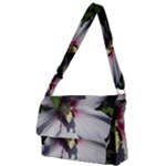 Purple Mallow Flower Full Print Messenger Bag (S)