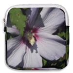 Purple Mallow Flower Mini Square Pouch