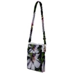 Purple Mallow Flower Multi Function Travel Bag