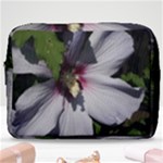 Purple Mallow Flower Make Up Pouch (Large)