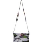 Purple Mallow Flower Mini Crossbody Handbag