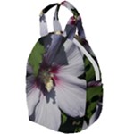 Purple Mallow Flower Travel Backpack