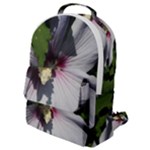 Purple Mallow Flower Flap Pocket Backpack (Small)