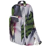 Purple Mallow Flower Double Compartment Backpack