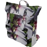 Purple Mallow Flower Buckle Up Backpack