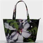 Purple Mallow Flower Back Pocket Shoulder Bag 