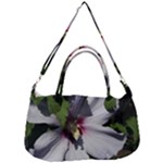 Purple Mallow Flower Removable Strap Handbag