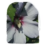 Purple Mallow Flower Drawstring Pouch (3XL)