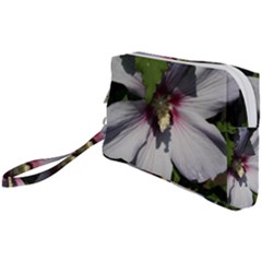 Purple Mallow Flower Wristlet Pouch Bag (Small) from ArtsNow.com