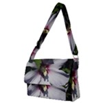 Purple Mallow Flower Full Print Messenger Bag (M)