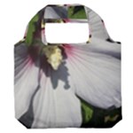 Purple Mallow Flower Premium Foldable Grocery Recycle Bag