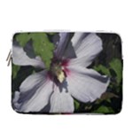 Purple Mallow Flower 14  Vertical Laptop Sleeve Case With Pocket