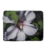 Purple Mallow Flower 15  Vertical Laptop Sleeve Case With Pocket