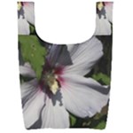 Purple Mallow Flower Foldable Shopping Bag