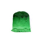 Green Water Droplets Drawstring Pouch (Small)