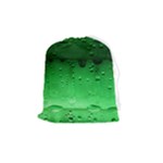 Green Water Droplets Drawstring Pouch (Medium)