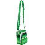 Green Water Droplets Shoulder Strap Belt Bag