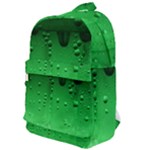 Green Water Droplets Classic Backpack