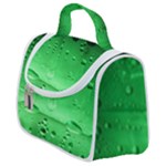 Green Water Droplets Satchel Handbag