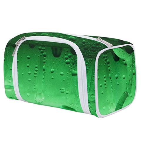 Green Water Droplets Toiletries Pouch from ArtsNow.com