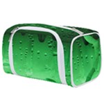 Green Water Droplets Toiletries Pouch