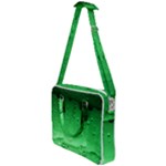 Green Water Droplets Cross Body Office Bag