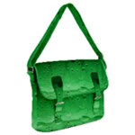 Green Water Droplets Buckle Messenger Bag