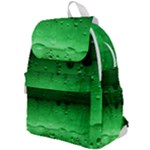 Green Water Droplets Top Flap Backpack