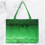 Green Water Droplets Medium Tote Bag