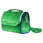 Green Water Droplets Satchel Shoulder Bag