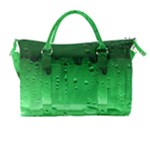 Green Water Droplets Carry-on Travel Shoulder Bag