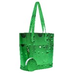 Green Water Droplets Everyday Shoulder Bag with Pouch Bag