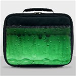 Green Water Droplets Lunch Bag