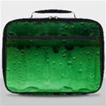 Green Water Droplets Full Print Lunch Bag