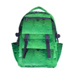 Green Water Droplets Carry-on Double Buckle Travel Backpack