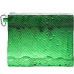 Green Water Droplets Canvas Cosmetic Bag (XXXL)